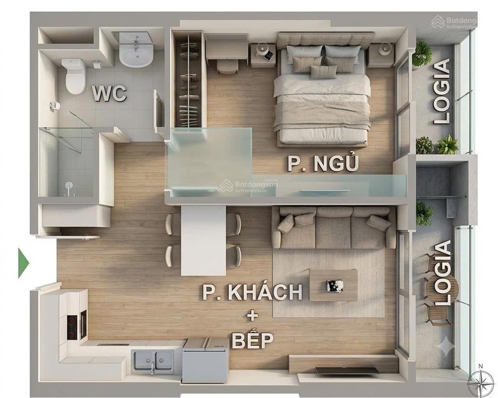 Ld2xx09.bán căn 1n 43,9m2 ld2 hướng đông nam hiếm có cả phân khu, tầng đẹp giá 2,78 thu về