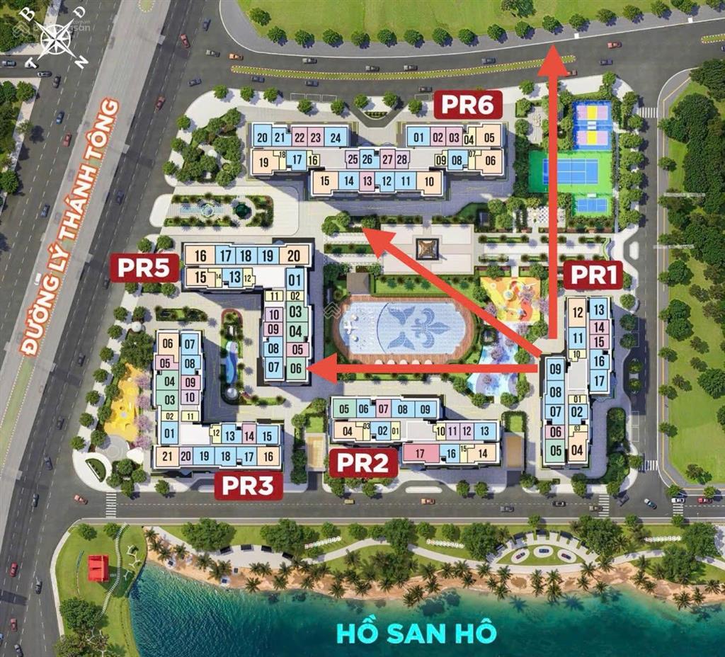 Pr1xx09 căn 2n góc 63,6m2 pr1 thoáng 2 mặt, hướng tây bắc view bể bơi 8001000m2 giá 4tỷ3 thu về