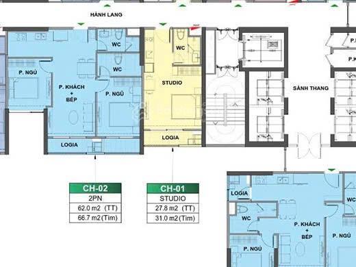 Cắt lỗ!!! bán căn studio 28m2 ld1 giá 1ty65 thu về. hướng ban công tây nam view thoáng