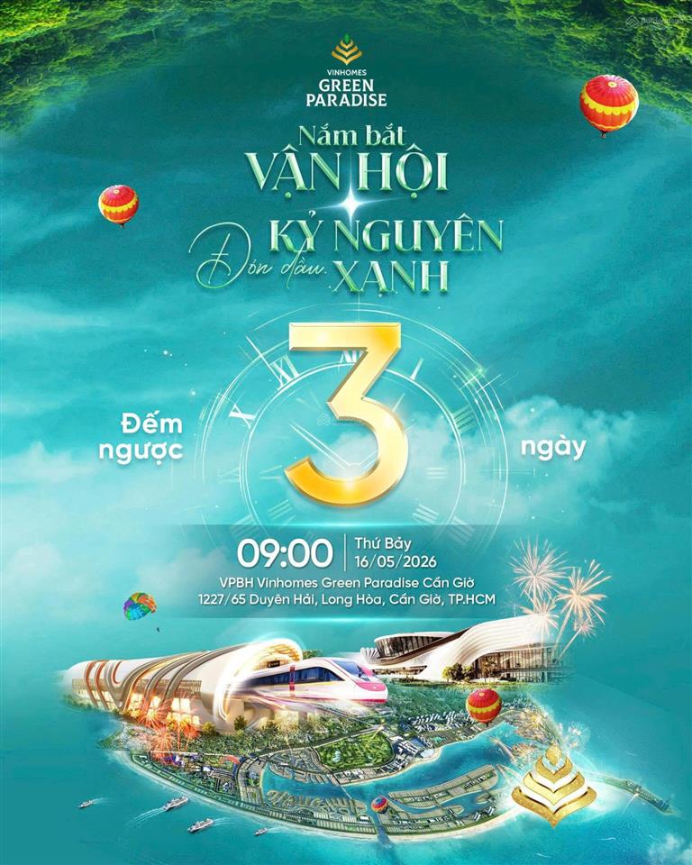 Nhà phố vinhomes green paradise cần giờ chỉ từ 2 tỷ vốn tự có