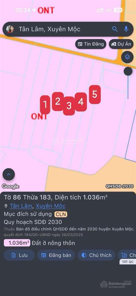 Bán lô đất xã bàu lâm, hồ chí minh, 1 sào phủ hồng toàn bộ, giá chỉ 650tr, sổ hồng.  0943 138 ***