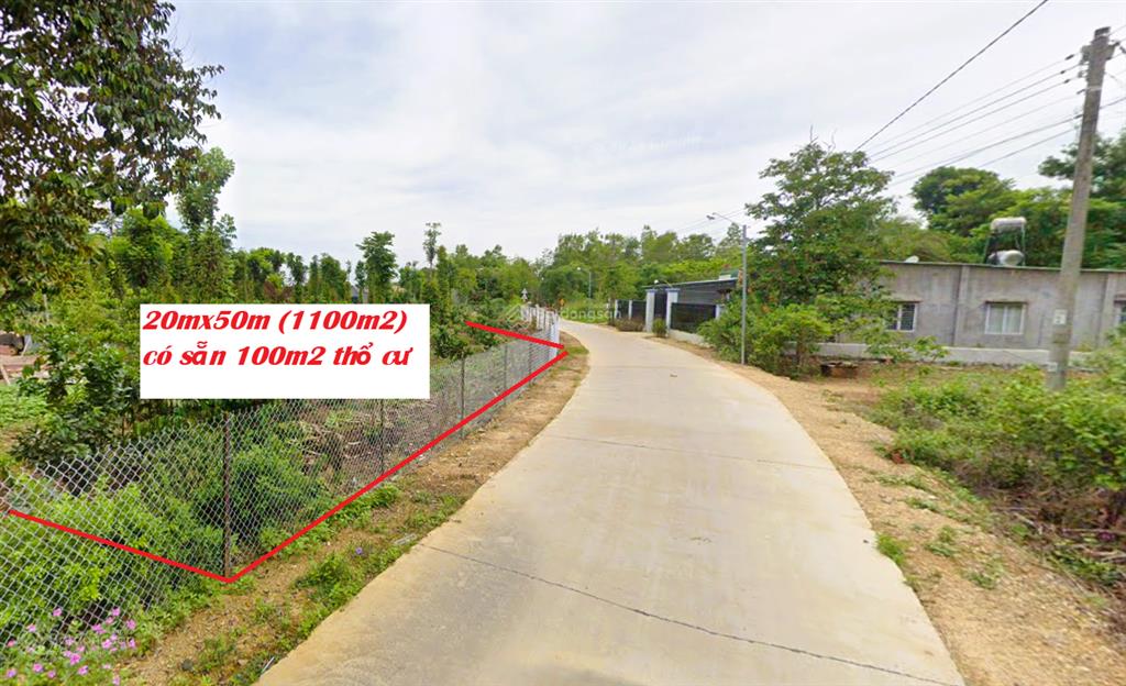 Bán gấp lô biệt thự 1 sẹc quốc lộ 20 dt 1102m2 (20mx50m) có sẵn 100m2 thổ cư siêu rẻ chỉ 980 triệu