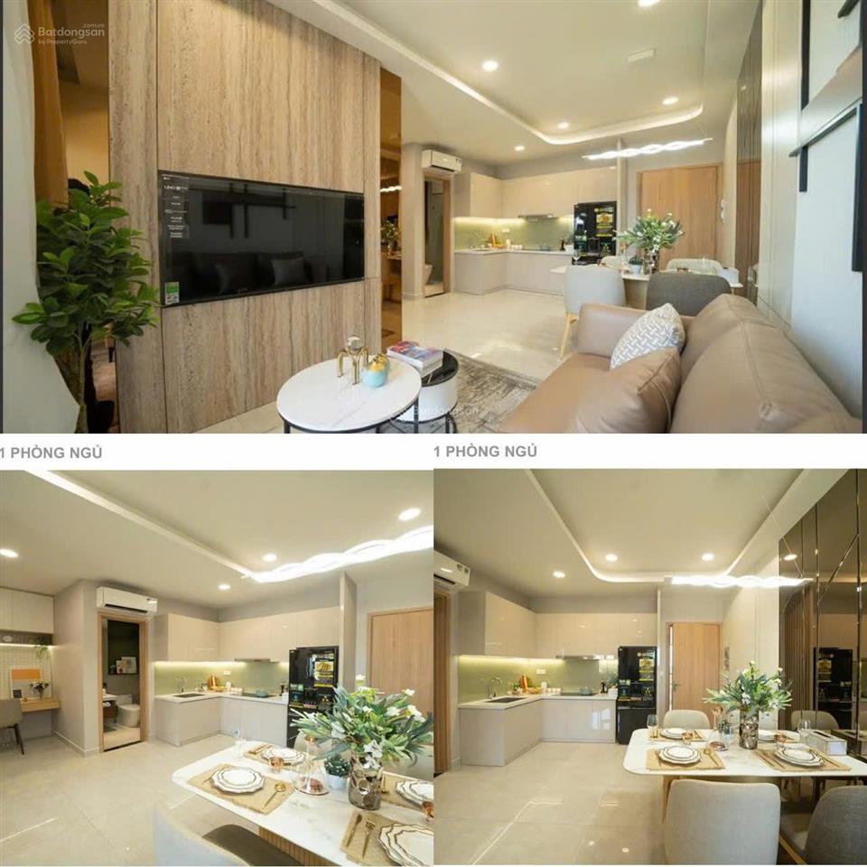 Căn hộ chung cư 1 phòng ngủ diện tích 46m2  thanh toán trước 200tr. nhận nhà full nội thất