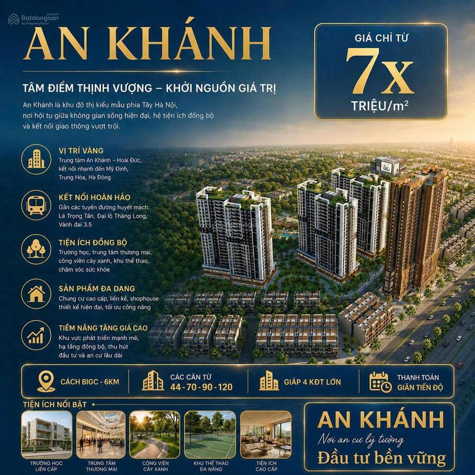 Cc metro tower an khánh, dự kiến 75 triệu / m2, 44.9m2, view đẹp