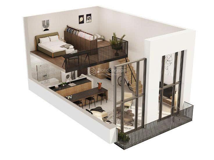 Căn hộ loft house la pura chỉ 3,4 tỷ với 2 sàn sử dụng, giá 1 sàn