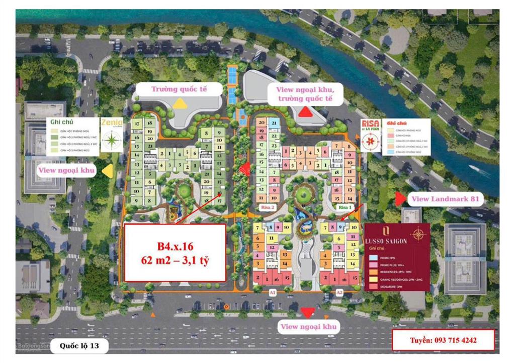 Chuyển nhượng căn hộ b4.16 2pn 1wc  view đẹp tòa zenia
