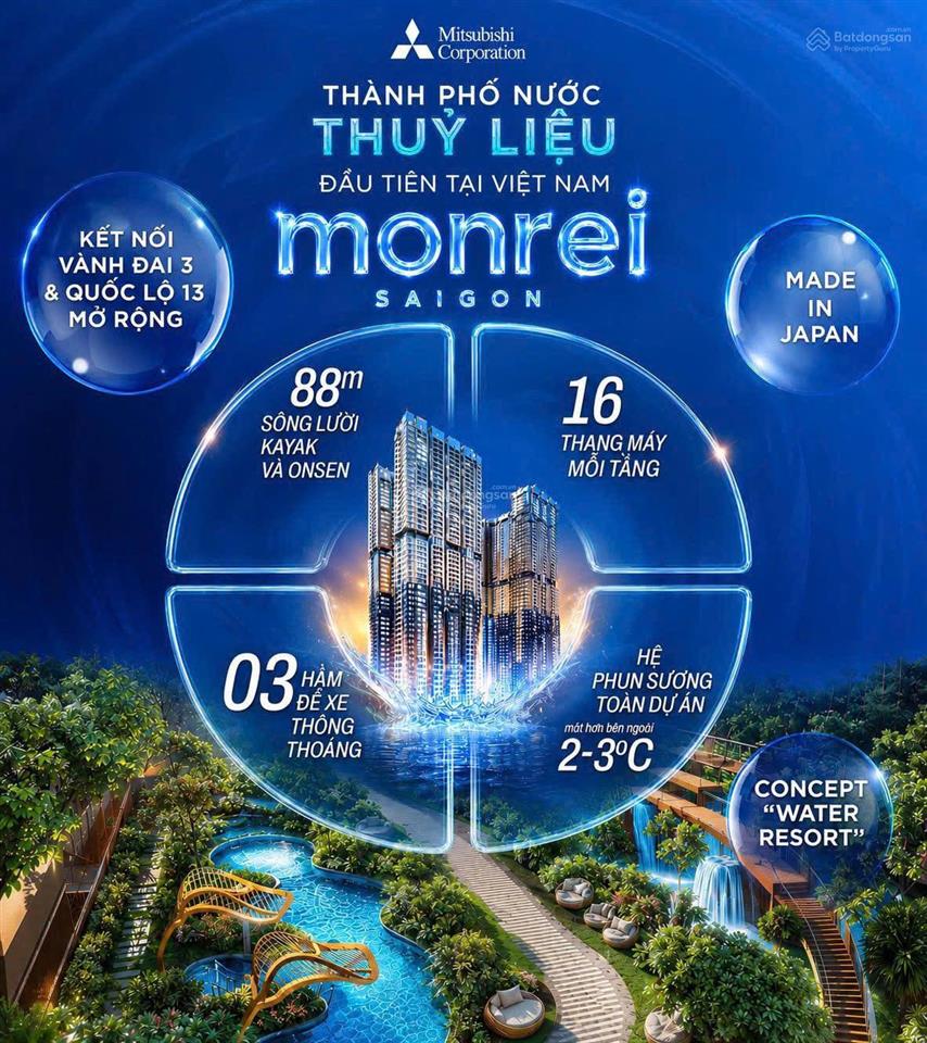 Monrei saigon căn 2pn2wc view nội khu tầng trung chỉ 3,2 tỷ, sở hữu tầm nhìn đáng giá nhất dự án