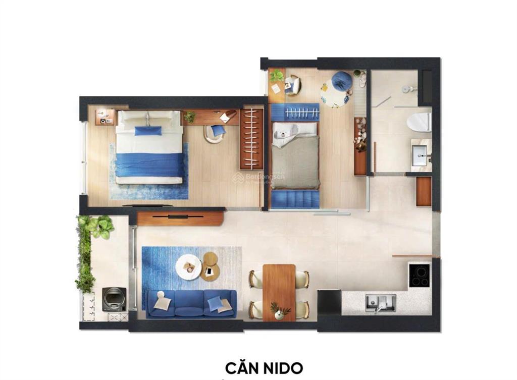 Monrei saigon studio view nội khu tầng trung chỉ 1,8 tỷ