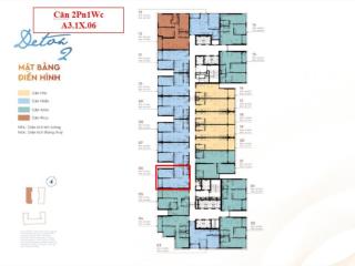 Chỉ từ 2,1 tỷ sở hữu căn nido 2pn1wc tòa a3 tầng trung, view ngoại khu thoáng đẹp