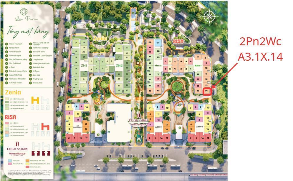 2pn2wc góc view landmark tầng trung  giá chỉ 59 triệu/m, khách thiện chí có thể thương lượng