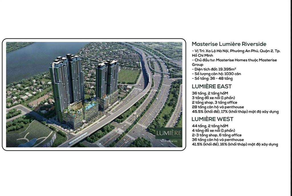 Shophouse lumiere riverside vị trí đẹp, 1 trệt, 2 lầu, 33 tỷ
