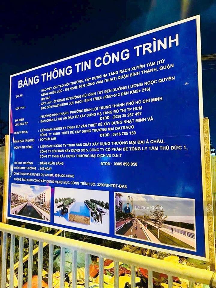 Quá rẻ chỉ "93tr/m2"  bán đất tặng nhà 2 tầng 80m2 (5m x 16m)  có 6chdv ngay sát rạch xuyên tâm