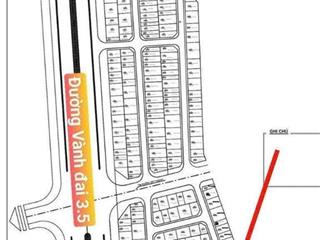 Bán lô đất 62,3m mặt tiền 5m đường 11m vỉa hè 5m khu 4,5ha ngay cạnh đường vành đai 3.5