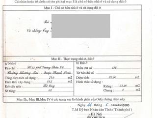 Chính chủ cần bán nhanh nhà 31 vương thừa vũ. 0904 962 ***