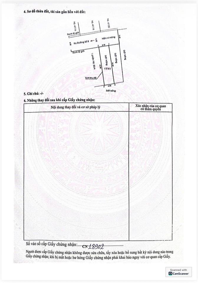 Đất 1/đường số 8 p. bhh bình tân, dt 4x14.5m, cn 57m2, hẻm 5,5m trường trần đại nghĩa. giá 4.45 tỷ