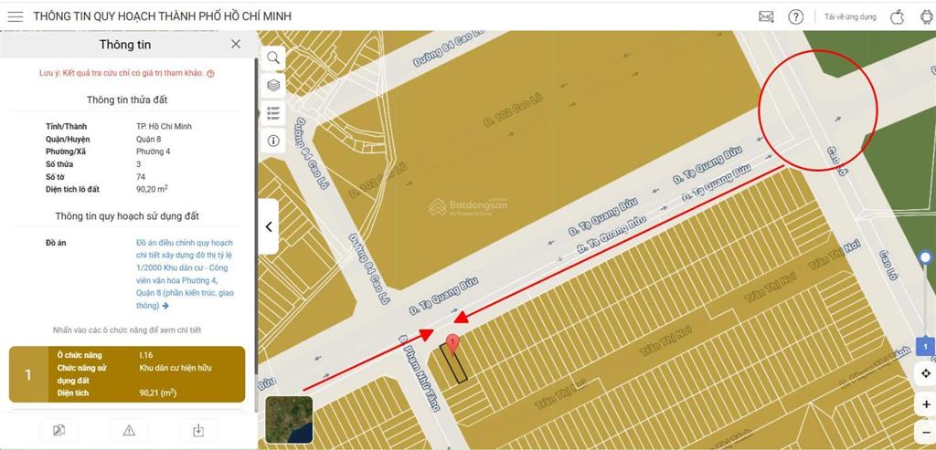 Bán đất mặt tiền đường tạ quang bửu, phường chánh hưng (q8). ngang 4.5mx20m