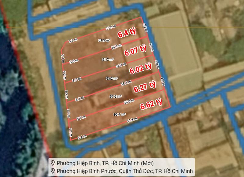 [O3097*] 5 lô ĐẤT 1/ Đường  SỐ 9 HIỆP BÌNH CHỈ 6.X TỶ