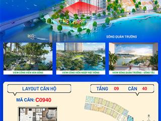 Căn hộ cao cấp 3 pn  view sông toàn cảnh đẳng cấp tại charmora city nha trang