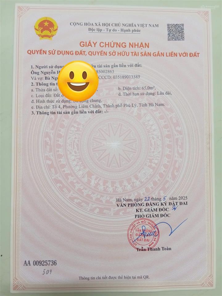 Cần tiền bán gấp đất trung tâm thành phố phủ lý, tỉnh hà nam cũ
