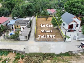 Siêu phẩm lô góc 518,5m full thổ cư mặt tiền 24,25m 2 mặt thoáng hiếm có sát vành đai 5