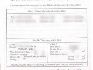 Quận 4 nhà nhỏ sổ hồng riêng  đoàn văn bơ
