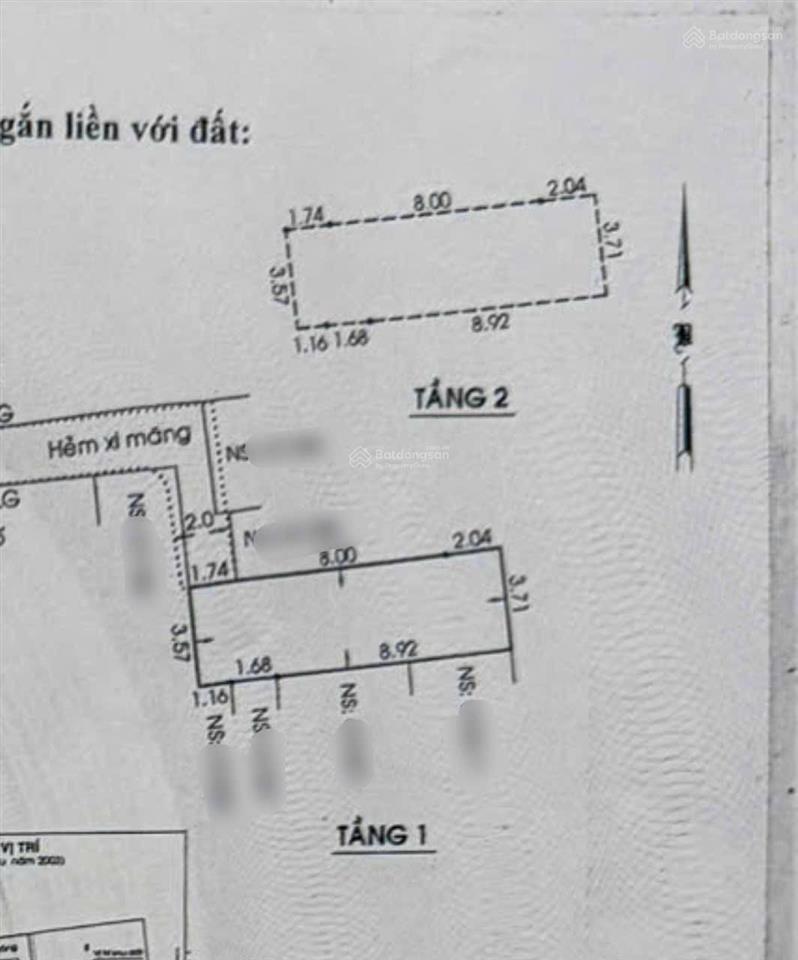 Q7 chính chủ gửi bán nhà hẻm 1 sẹc  bùi văn ba