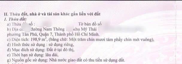 Biệt thự nam thông  phú mỹ hưng  quận 7  khu ít nhà bán.
