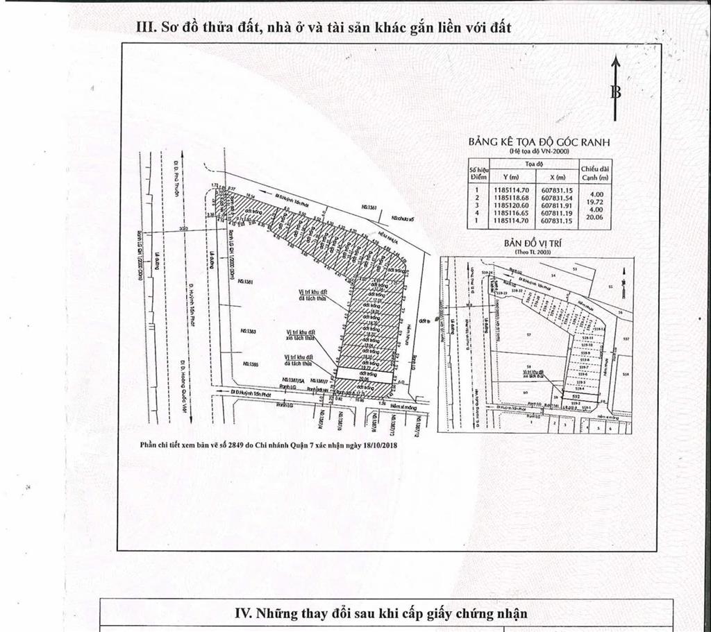 Đất nền sổ hồng riêng huỳnh tấn phát, phú thuận, quận 7.
