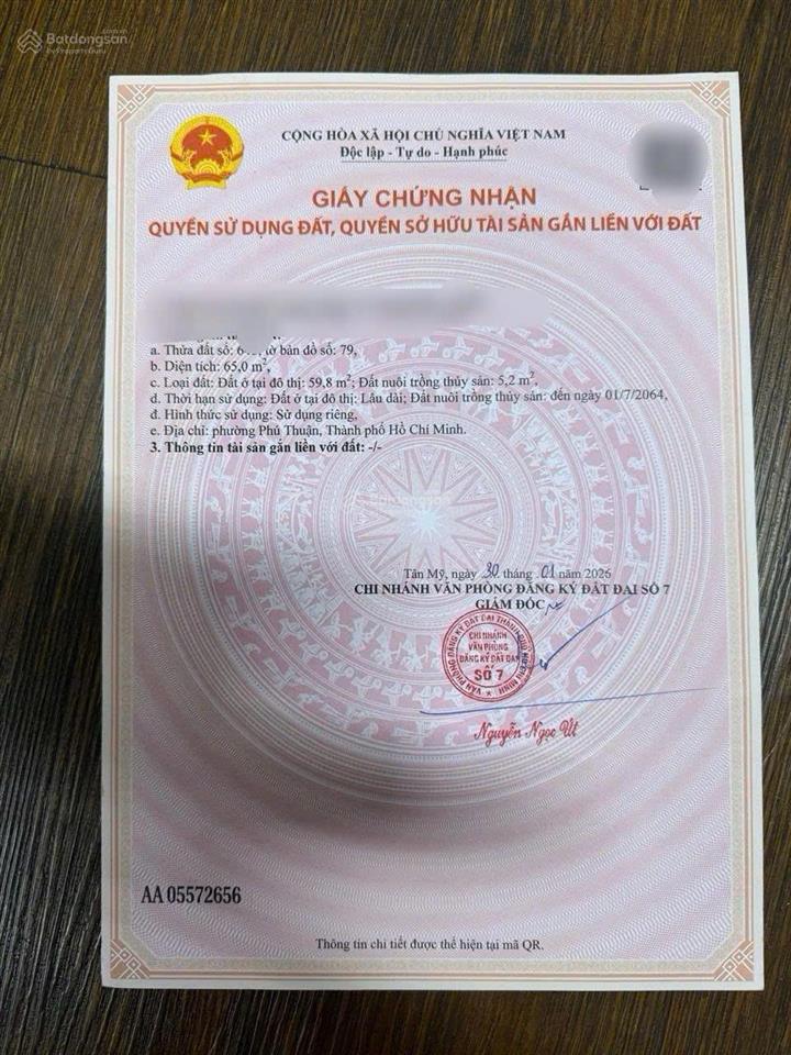 Đất bán huỳnh tấn phát, phường phú thuận, quận 7