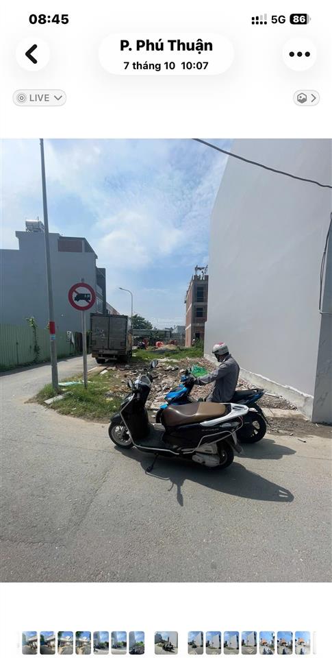 Đất góc 2 mặt tiền đường nhựa xe tải  phú thuận  quận 7