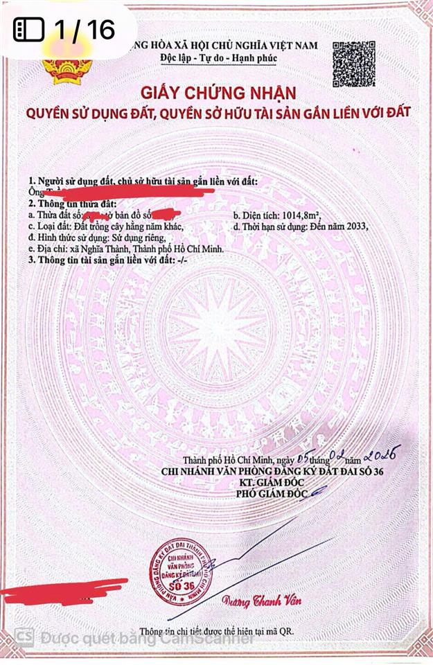 Bán đất vườn tại tphcm với 1014m2, giá chỉ 720 triệu