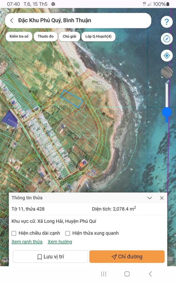 Bán đất tại lê lai, đặc khu phú quý, 7,2 tỷ, 2078 m2, giá cực chất