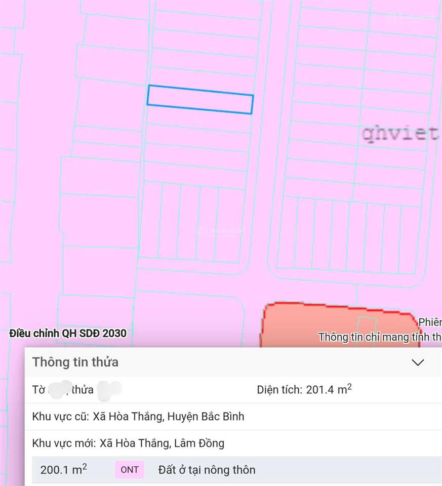 Bán đất thổ cư 200m2 ngay chợ xã hòa thắng, lâm đồng vị trí đẹp đầu tư, kinh doanh