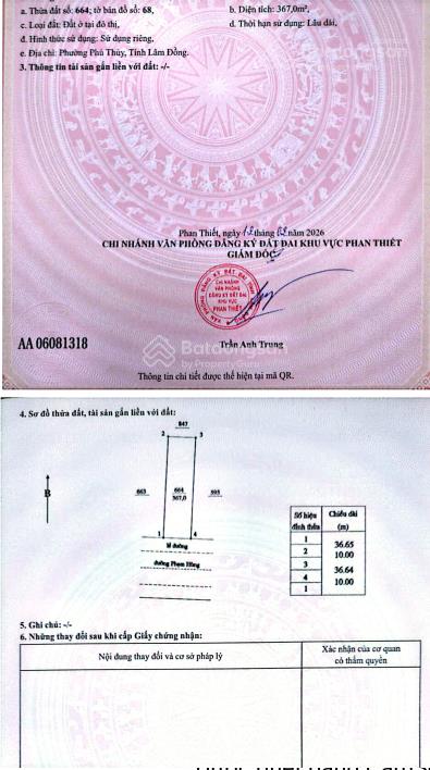 Bán đất mặt tiền phạm hùng trung tâm phan thiết