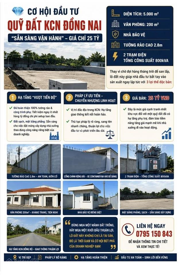 Giảm ngay 5 tỷ đất kcn hố nai 3 đồng nai