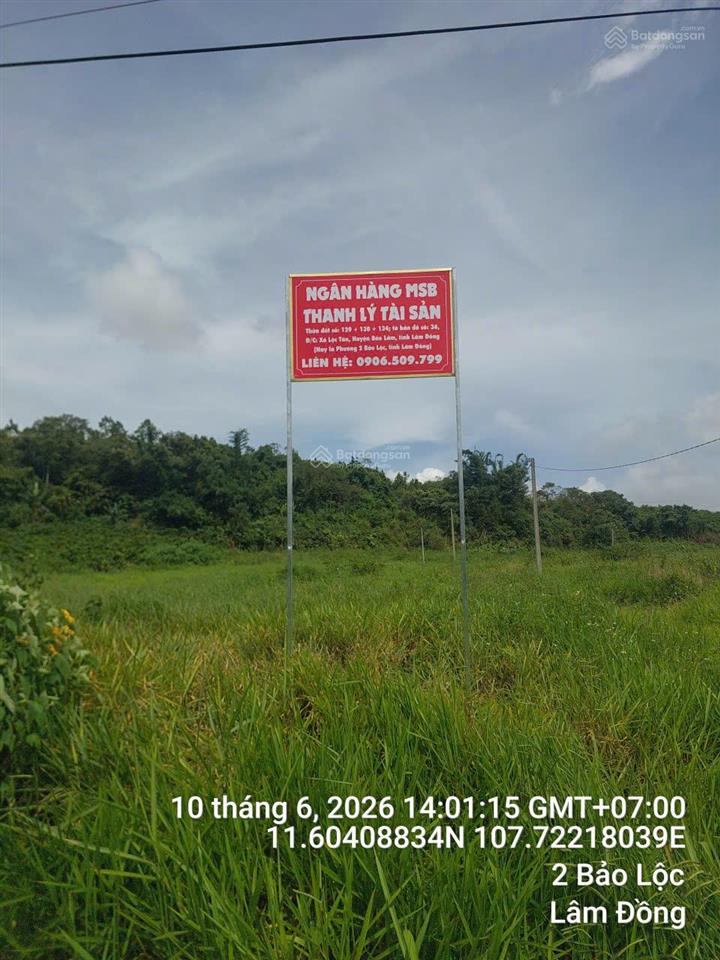 Bán đất tại xã lộc tân, huyện bảo lâm, tỉnh lâm đồng (nay là phường 2 bảo lộc, tỉnh lâm đồng).