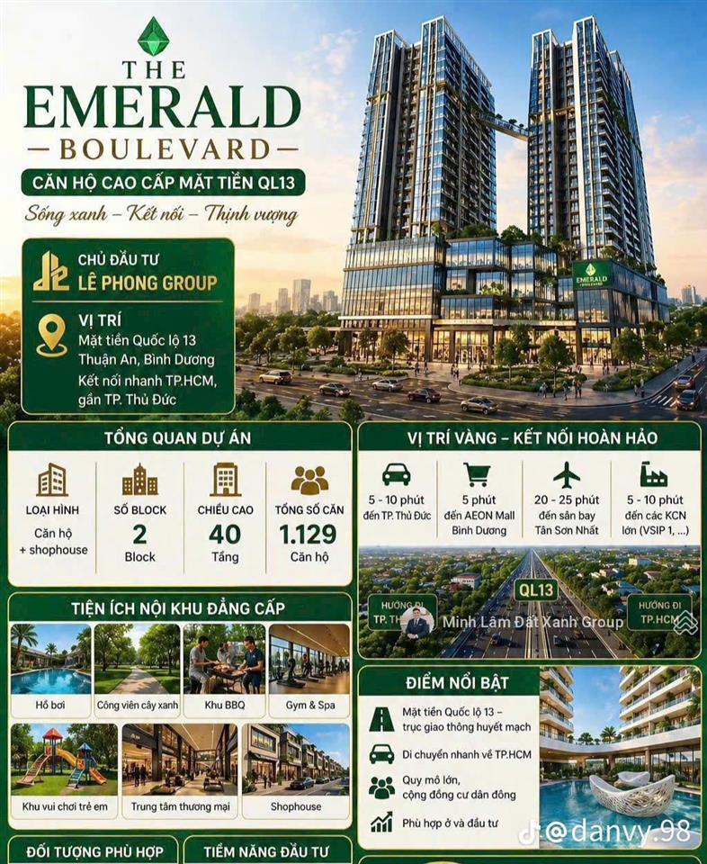 Có e minh là ac sở hữu ngay emerald boulevard ạ ! chỉ 390tr sở hữu ngay căn 2pn giá chỉ từ 3ty900