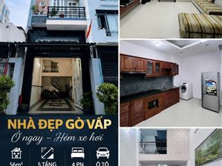 Nguyễn văn khối, 66m2 hẻm xe hơi thông, 5 tầng, nhỉnh 8tỷ