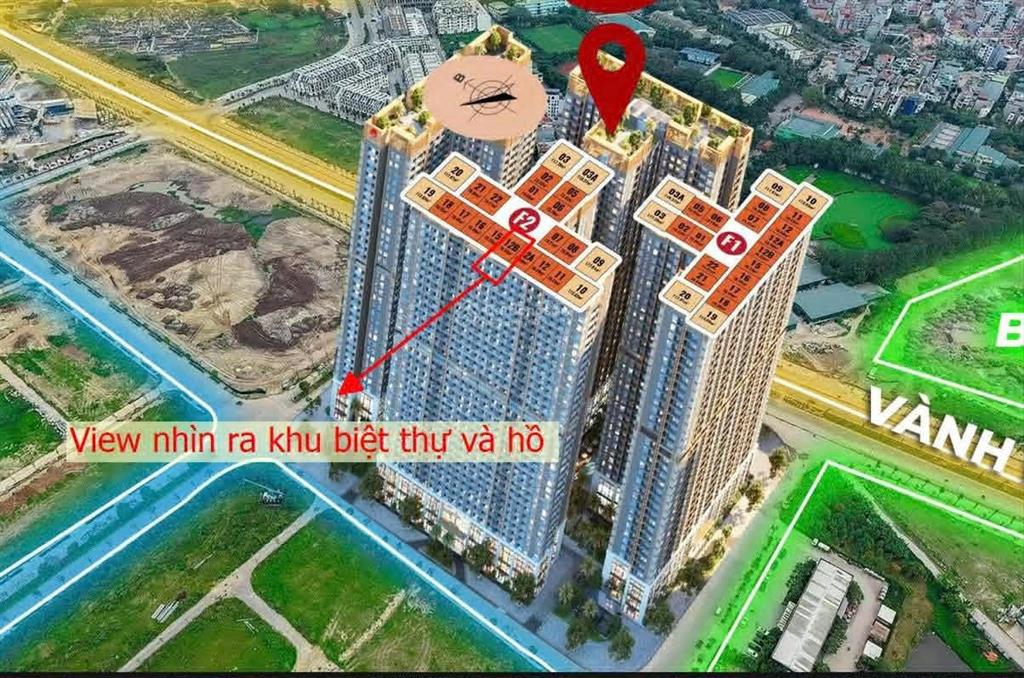 Bán căn 2pn giá tốt cạnh tranh tại the flame vine, view biệt thự, hồ trung tâm