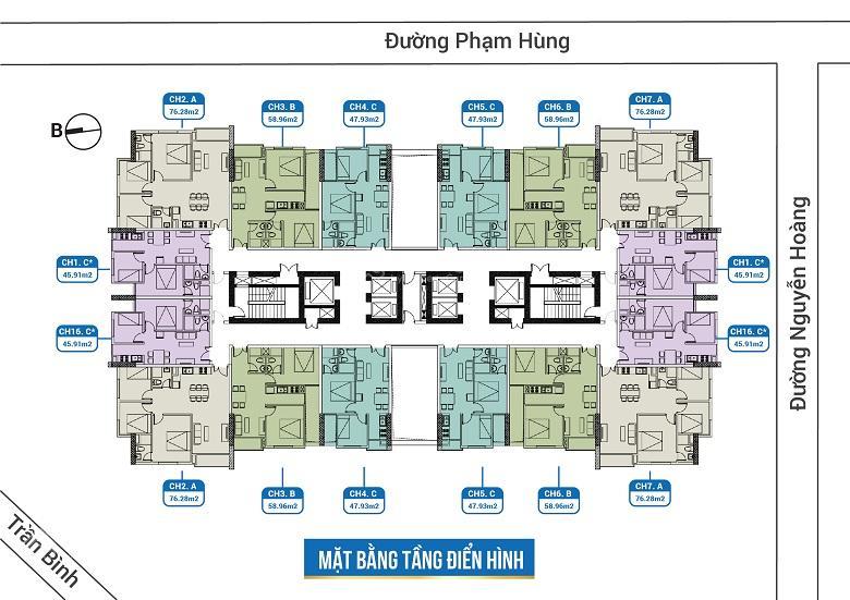 Gia đình cần bán nhanh căn góc 3 ngủ tại dự án flc green home số 18 phạm hùng