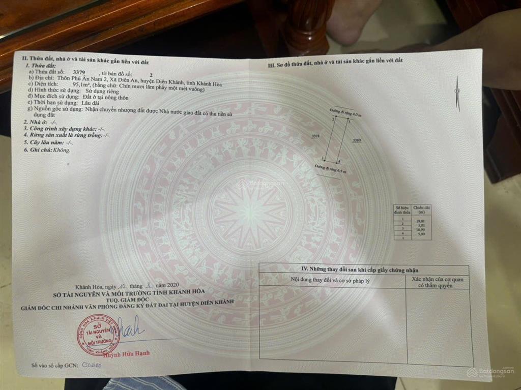 Bán đất hai mặt tiền trước sau đường đầu cầu diên an đường rộng 6.5m mặt sau rộng 4m giá đầu tư