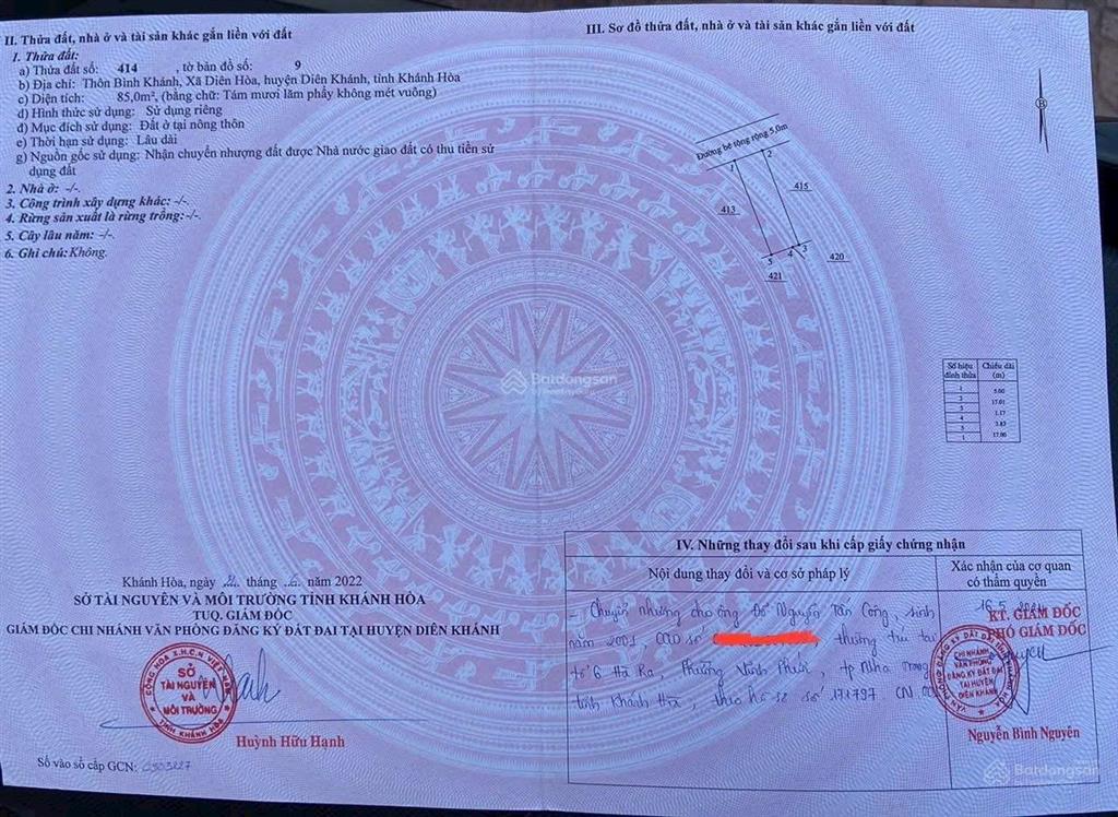 Bán lô đất diên lạc giá tốt đầu tư chỉ 599 triệu