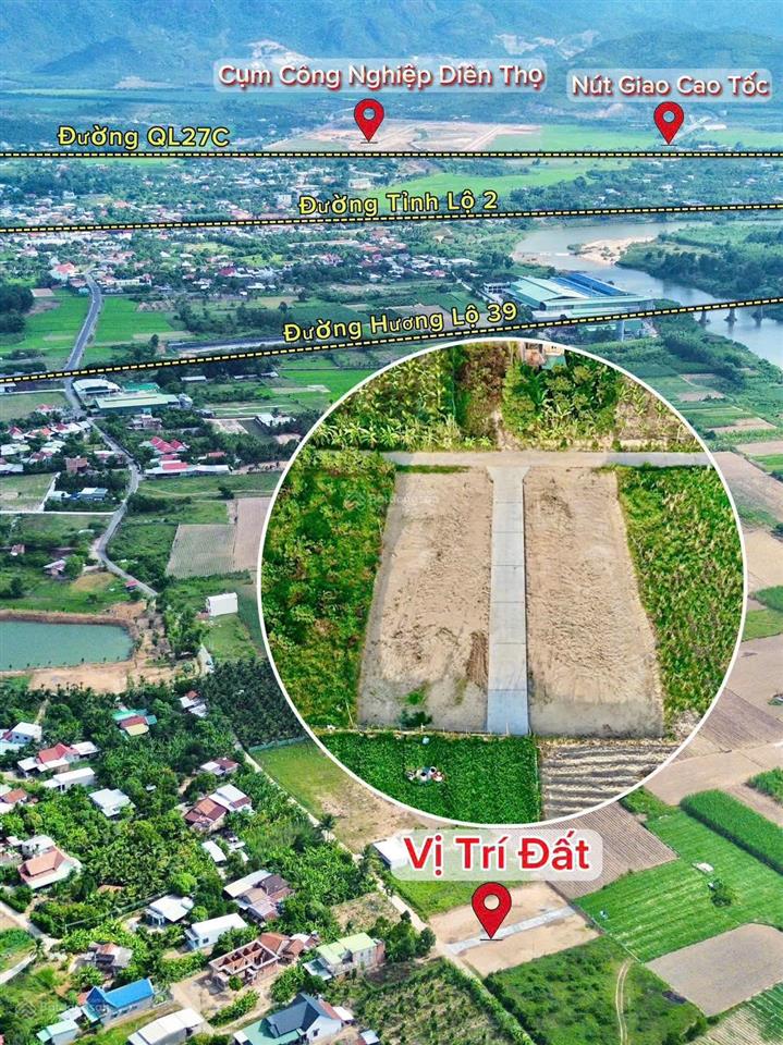 Bán đất trung tâm xã diên phước (xã diên thọ mới) giá chỉ 347 triệu