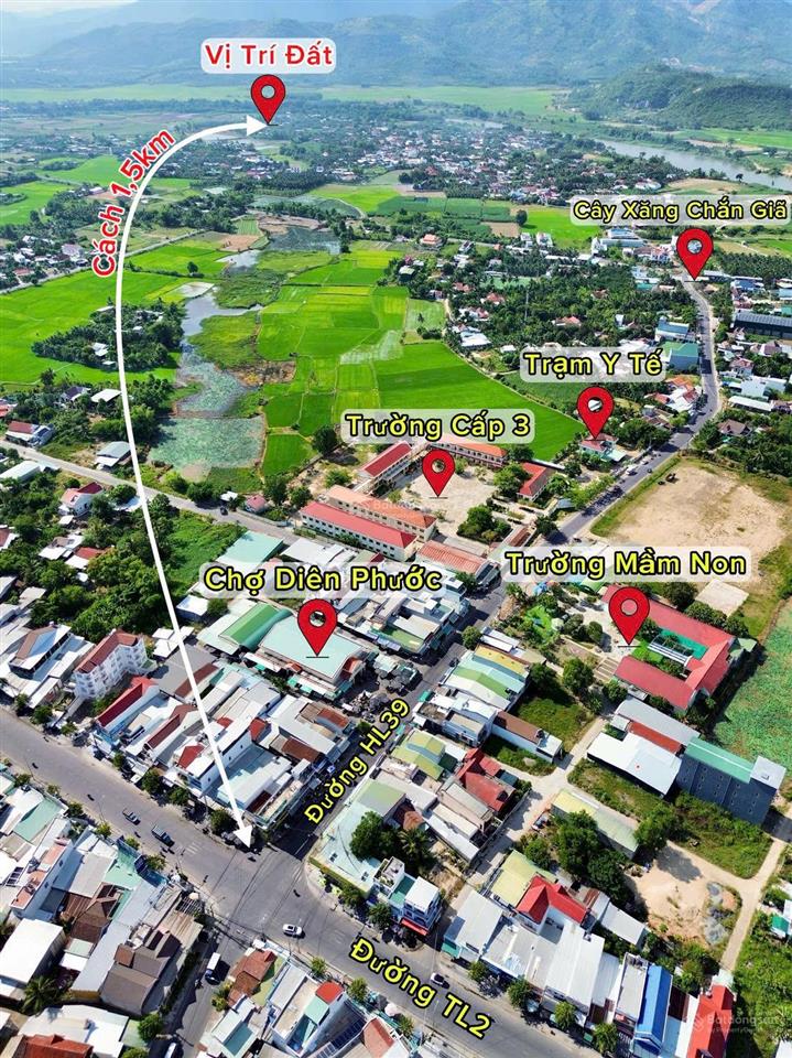 Bán đất trung tâm xã diên phước (xã diên thọ mới) giá chỉ 347 triệu