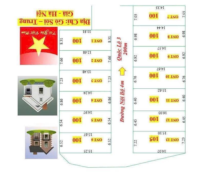 Bán đất tại đường 3, xã hồng kỳ, sóc sơn, hà nội, nhỉnh 1tỷ/100m