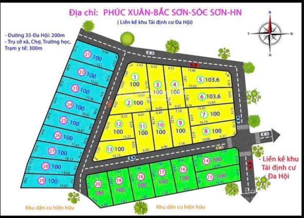 Bán đất 100m2 tại bắc sơn, sóc sơn, hà nội, chỉ với 980tr