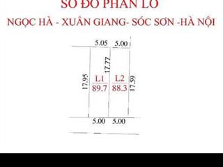 Siêu phẩm ngọc hà xuân giang 88,3m gần trường mầm non  cấp 123  phòng khám đk xuân gia