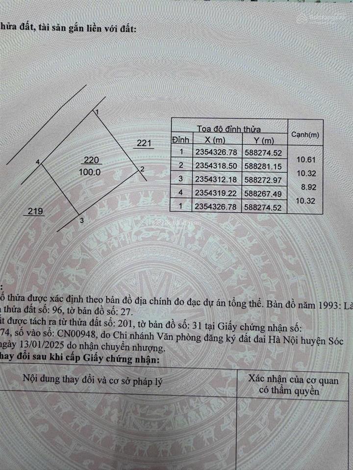 Bán đất tại phù linh, sóc sơn, hà nội, 2,33 tỷ, 100m2