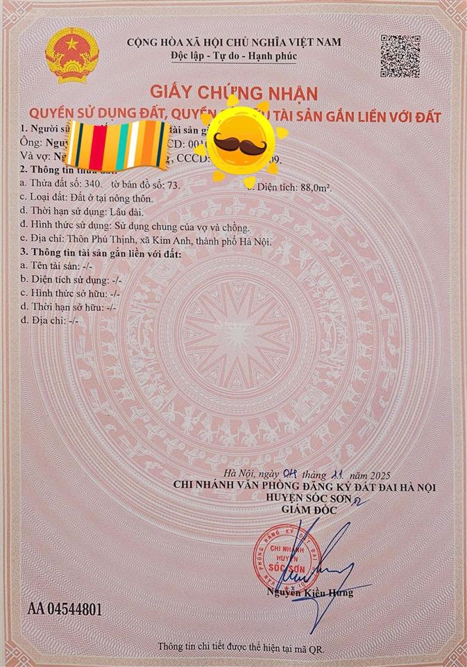 Bán đất minh phú, sóc sơn, hà nội, 2,1 tỷ, 88 m2