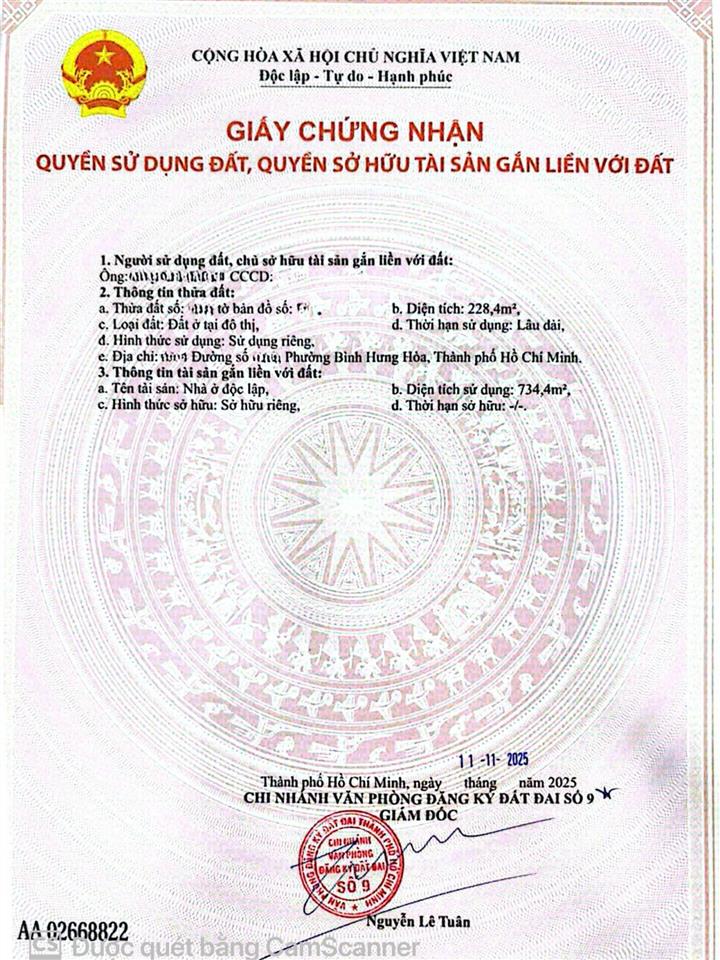 Chdv tân kỳ tân quý, 43 phòng, 210tr/tháng, giá 28 tỷ 500 còn thương lượng